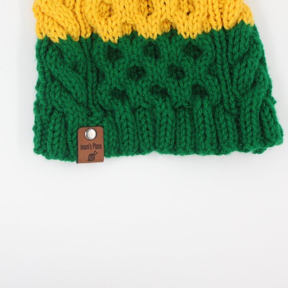 Custom Handmade Hand Knit Acrylic X-Small Dog Sweater Jamaica Country Flag - Picture 2 of 3
